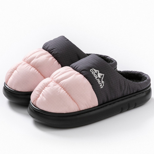 保暖棉拖男居家室內eva厚底雙拼色可愛防水防滑情侶棉拖鞋 保暖棉拖男居家室內eva厚底雙拼色可愛防水防滑情侶棉拖鞋