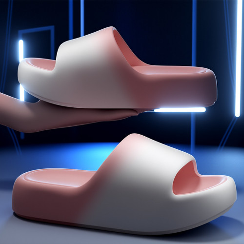 踩屎感漸變色拖鞋女家居室內夏季新款eva防滑防臭厚底涼拖鞋男士 踩屎感漸變色拖鞋女家居室內夏季新款eva防滑防臭厚底涼拖鞋男士