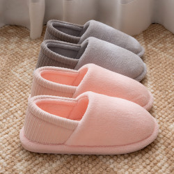 棉拖鞋女秋冬季2025新款月子保暖包跟情侶家居室內防滑毛毛拖鞋男
