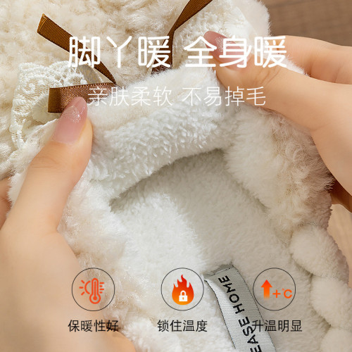 蝴蝶結拖鞋女款2025新款秋冬季外穿時尚網紅厚底保暖加絨加厚棉拖 蝴蝶結拖鞋女款2025新款秋冬季外穿時尚網紅厚底保暖加絨加厚棉拖