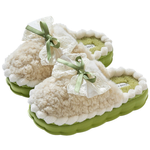 蝴蝶結拖鞋女款2025新款秋冬季外穿時尚網紅厚底保暖加絨加厚棉拖 蝴蝶結拖鞋女款2025新款秋冬季外穿時尚網紅厚底保暖加絨加厚棉拖