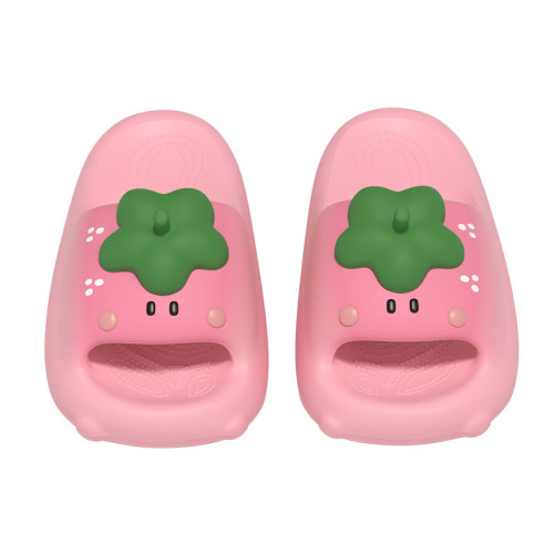 LATE TIME少女心可愛草莓拖鞋女夏2025新款室內家居學生軟底涼拖