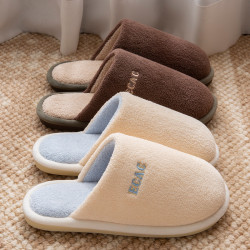 情侶家居棉拖鞋女2025新款秋冬季室內防滑保暖家用厚底毛絨拖鞋男