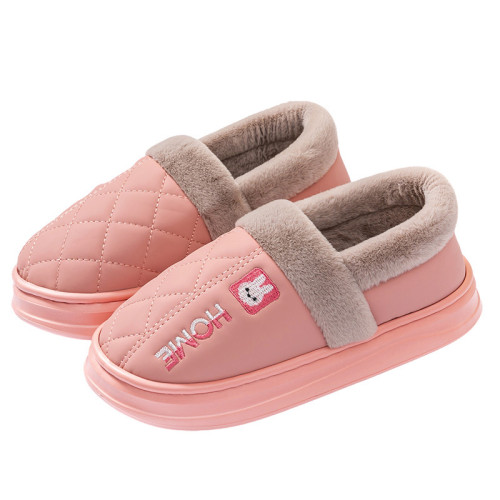 包跟防水棉拖鞋女士秋冬季2025新款室內家居厚底保暖加絨月子棉鞋