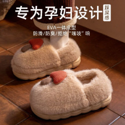 棉拖鞋女士秋冬季2025新款家居室內毛毛加絨包跟情侶棉鞋外穿女款