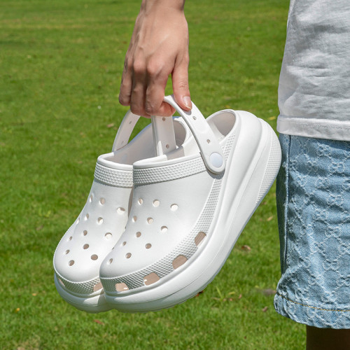 泡芙洞洞鞋女夏季外穿防滑耐磨涼拖 高級感EVA鏤空透氣防臭包頭拖 泡芙洞洞鞋女夏季外穿防滑耐磨涼拖 高級感EVA鏤空透氣防臭包頭拖