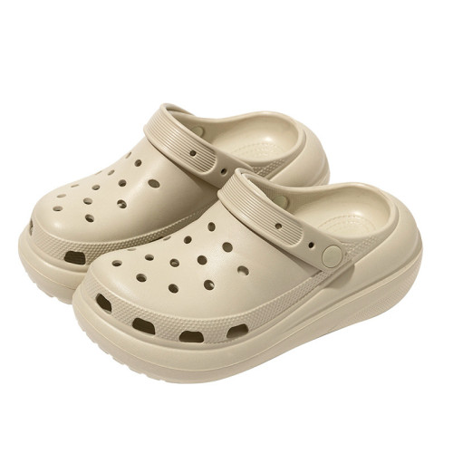 泡芙洞洞鞋女夏季外穿防滑耐磨涼拖 高級感EVA鏤空透氣防臭包頭拖 泡芙洞洞鞋女夏季外穿防滑耐磨涼拖 高級感EVA鏤空透氣防臭包頭拖