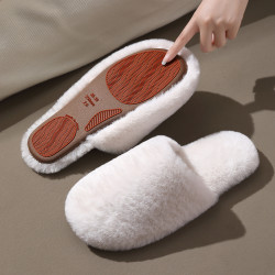家居棉拖鞋女秋冬季室內毛絨保暖情侶家用軟底防滑毛毛拖鞋男