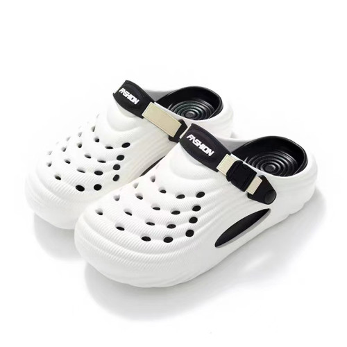 洞洞鞋男款夏季外穿防滑防水厚底踩屎感包頭涼拖鞋男士運動沙灘鞋