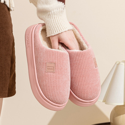 秋冬新款保暖情侶燈芯絨棉拖鞋加絨加厚簡約居家防滑保暖棉鞋女 秋冬新款保暖情侶燈芯絨棉拖鞋加絨加厚簡約居家防滑保暖棉鞋女