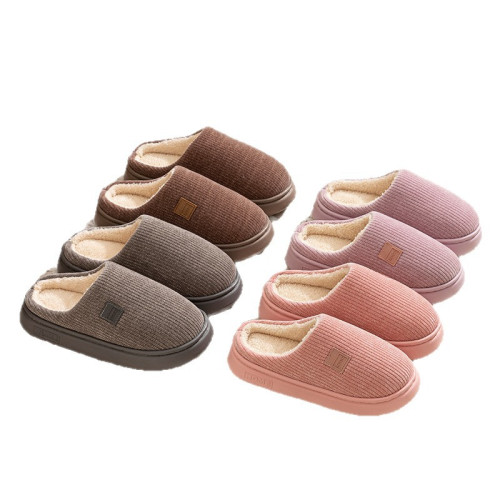 秋冬新款保暖情侶燈芯絨棉拖鞋加絨加厚簡約居家防滑保暖棉鞋女 秋冬新款保暖情侶燈芯絨棉拖鞋加絨加厚簡約居家防滑保暖棉鞋女