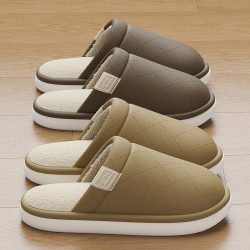 棉拖鞋女秋冬季室內居家家用厚底加絨保暖舒適毛絨棉拖鞋男士