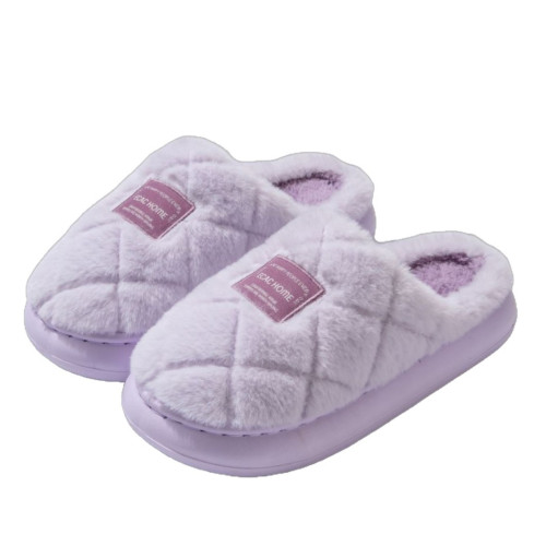 踩屎感棉拖鞋男士秋冬季新款室內家居防滑厚底保暖毛毛絨拖鞋女冬