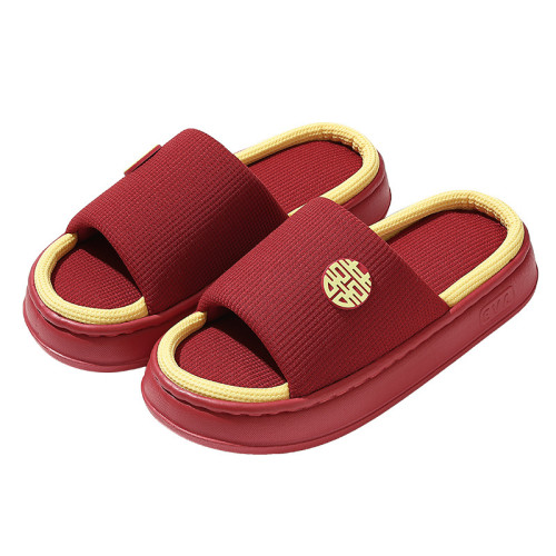 婚慶拖鞋女士夏季2025新款室內居家家用eva防滑耐磨涼拖鞋男