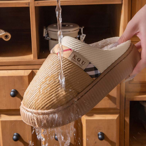 特大號棉拖鞋男冬季居家防滑46 47加大碼厚底保暖外穿防水皮拖女 特大號棉拖鞋男冬季居家防滑46 47加大碼厚底保暖外穿防水皮拖女