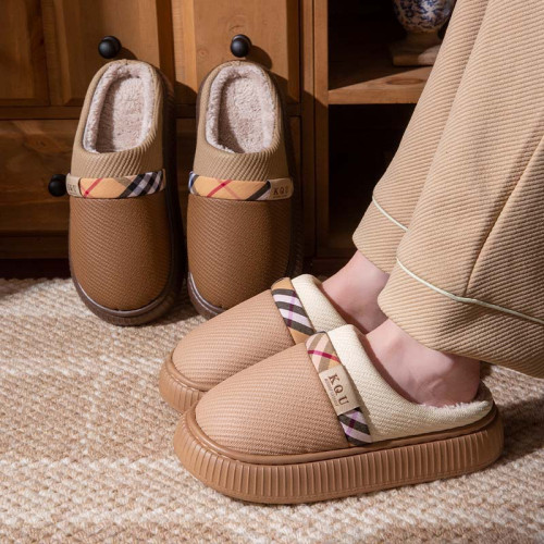 特大號棉拖鞋男冬季居家防滑46 47加大碼厚底保暖外穿防水皮拖女 特大號棉拖鞋男冬季居家防滑46 47加大碼厚底保暖外穿防水皮拖女