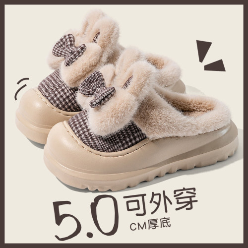 厚毛絨棉拖鞋女款2025新款秋冬季室內家居外穿可愛保暖防滑棉拖女 厚毛絨棉拖鞋女款2025新款秋冬季室內家居外穿可愛保暖防滑棉拖女