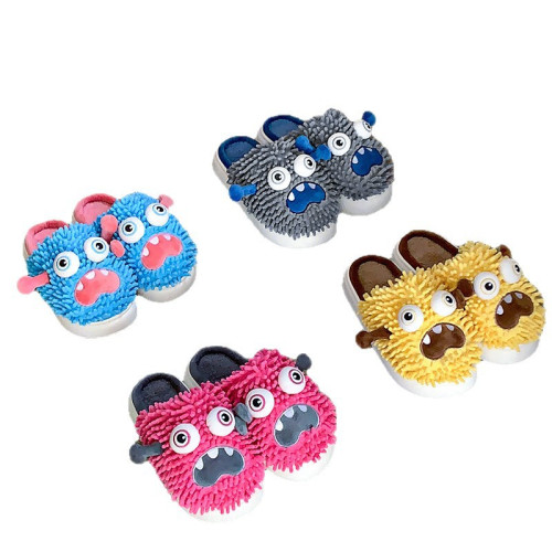 秋冬新款卡通小怪獸毛絨棉拖鞋厚底軟萌居家室內防滑保暖拖鞋女 秋冬新款卡通小怪獸毛絨棉拖鞋厚底軟萌居家室內防滑保暖拖鞋女