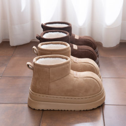 復古麵包靴女2025冬季新款加絨加厚保暖東北棉鞋外穿防滑女雪地靴