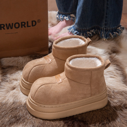 復古麵包靴女2025冬季新款加絨加厚保暖東北棉鞋外穿防滑女雪地靴 復古麵包靴女2025冬季新款加絨加厚保暖東北棉鞋外穿防滑女雪地靴