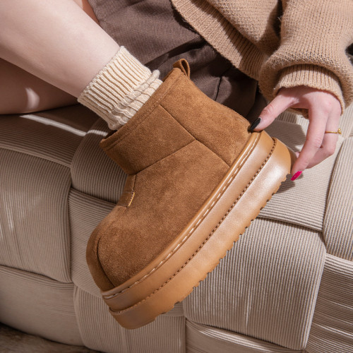 復古麵包靴女2025冬季新款加絨加厚保暖東北棉鞋外穿防滑女雪地靴 復古麵包靴女2025冬季新款加絨加厚保暖東北棉鞋外穿防滑女雪地靴