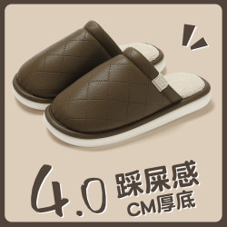 棉拖鞋女秋冬季室內居家家用厚底加絨保暖舒適毛絨棉拖鞋男士