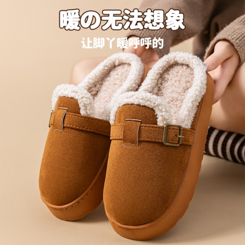 時尚勃肯鞋女秋冬季新款室內家居毛毛絨厚底保暖棉拖鞋女冬天外穿 時尚勃肯鞋女秋冬季新款室內家居毛毛絨厚底保暖棉拖鞋女冬天外穿