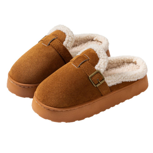 時尚勃肯鞋女秋冬季新款室內家居毛毛絨厚底保暖棉拖鞋女冬天外穿 時尚勃肯鞋女秋冬季新款室內家居毛毛絨厚底保暖棉拖鞋女冬天外穿