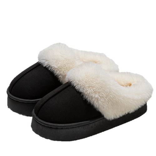 冬季簡約保暖毛絨棉拖鞋不掉毛設計情侶厚底防滑居家室內棉鞋女 冬季簡約保暖毛絨棉拖鞋不掉毛設計情侶厚底防滑居家室內棉鞋女