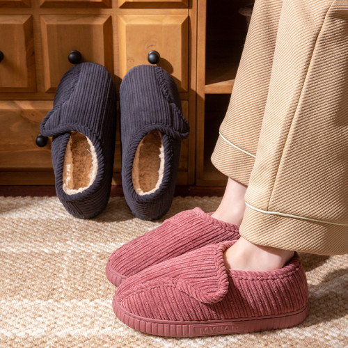 秋冬中年爸媽老人棉鞋女居家用防滑包跟加絨保暖外穿厚底男棉拖鞋 秋冬中年爸媽老人棉鞋女居家用防滑包跟加絨保暖外穿厚底男棉拖鞋