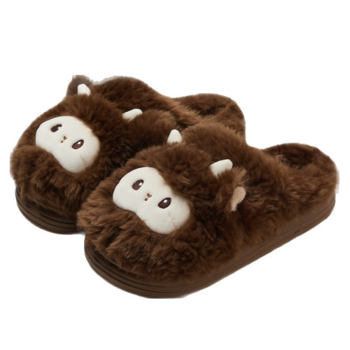 卡通可愛小羊粉色棉拖鞋冬季毛絨保暖防滑女鞋居家厚底踩屎感棉鞋 卡通可愛小羊粉色棉拖鞋冬季毛絨保暖防滑女鞋居家厚底踩屎感棉鞋