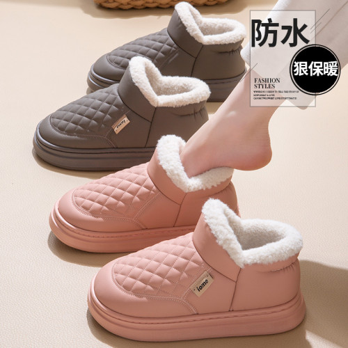 防水包跟棉拖鞋女款秋冬季2025新款加絨加厚保暖外穿棉鞋女雪地靴 防水包跟棉拖鞋女款秋冬季2025新款加絨加厚保暖外穿棉鞋女雪地靴