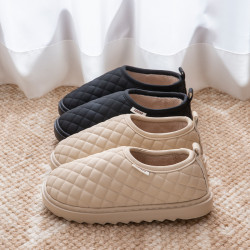 包跟棉拖鞋女冬季外穿防水加絨厚底室內情侶居家防滑保暖棉鞋男士