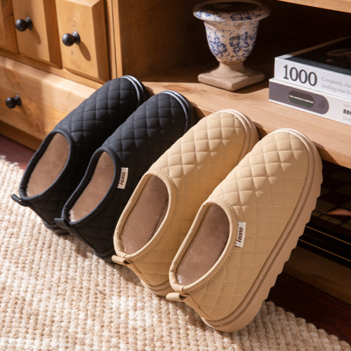 包跟棉拖鞋女冬季外穿防水加絨厚底室內情侶居家防滑保暖棉鞋男士 包跟棉拖鞋女冬季外穿防水加絨厚底室內情侶居家防滑保暖棉鞋男士