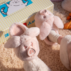 棉拖鞋女款冬季外穿可愛粉色豬豬ins少女心厚底居家毛絨保暖防滑