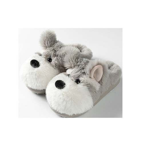 新款卡通雪納瑞小狗棉拖鞋女冬季室內居家用保暖情侶毛毛拖鞋男 新款卡通雪納瑞小狗棉拖鞋女冬季室內居家用保暖情侶毛毛拖鞋男