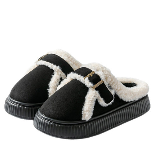 個性踩屎感厚毛絨保暖棉拖鞋女秋冬時尚搭釦居家防滑可外穿棉鞋 個性踩屎感厚毛絨保暖棉拖鞋女秋冬時尚搭釦居家防滑可外穿棉鞋