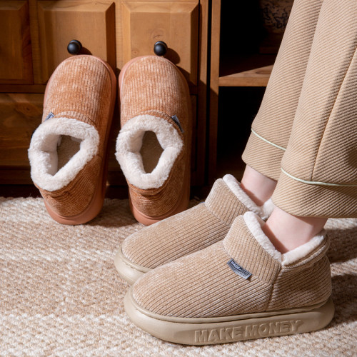 包跟棉拖鞋女款冬季2025新款室內居家加絨保暖厚底防滑棉鞋男外穿