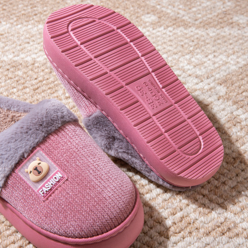 2025新款棉拖鞋女士居家用防滑厚底加絨保暖踩屎感毛毛拖鞋男冬季 2025新款棉拖鞋女士居家用防滑厚底加絨保暖踩屎感毛毛拖鞋男冬季