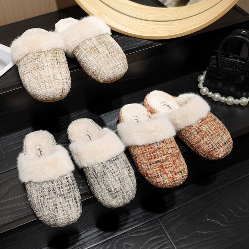 2025新款小香風包頭棉拖鞋女冬季居家保暖家用毛絨防滑地板拖女生 2025新款小香風包頭棉拖鞋女冬季居家保暖家用毛絨防滑地板拖女生