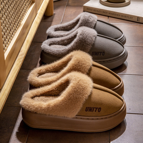 冬季棉拖鞋女款室內居家保暖厚底外穿勃肯辦公加絨毛毛棉拖鞋女款