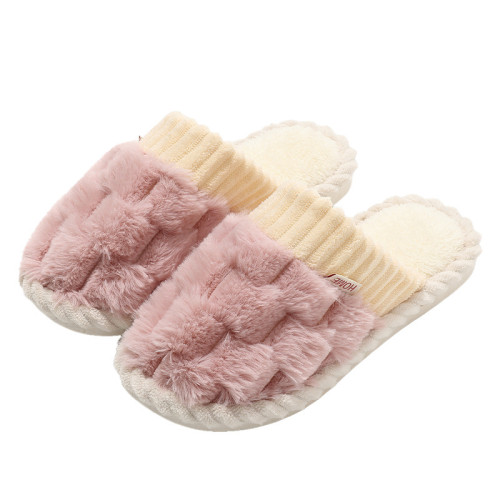 毛絨格棉拖鞋女男秋冬季新款室內情侶居家防滑保暖棉拖簡約風 毛絨格棉拖鞋女男秋冬季新款室內情侶居家防滑保暖棉拖簡約風