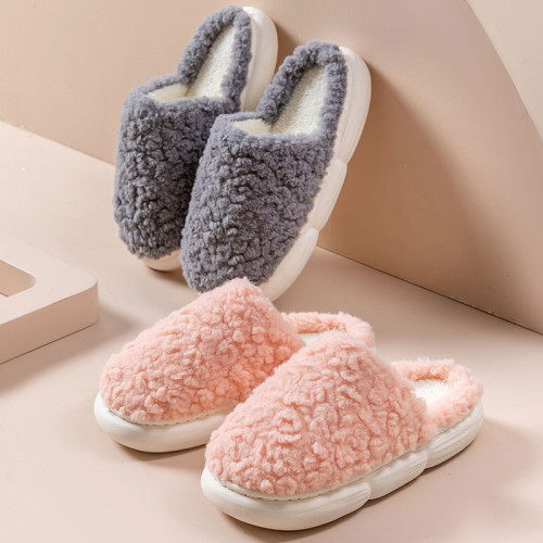 毛毛拖鞋男女秋冬季2023新款加絨保暖情侶居家室內加厚防滑月子鞋