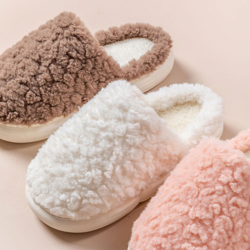 毛毛拖鞋男女秋冬季2023新款加絨保暖情侶居家室內加厚防滑月子鞋