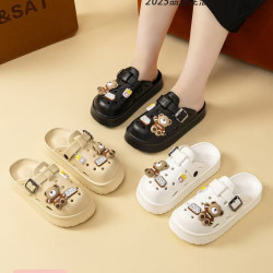 2025新款厚底包頭洞洞鞋女夏季外穿INS沙灘勃肯半拖防滑