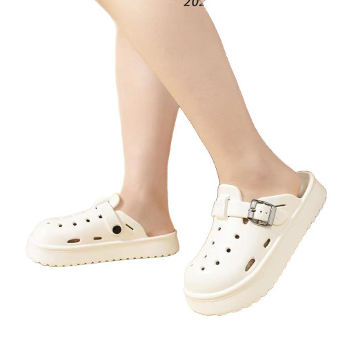 2025新款厚底包頭洞洞鞋女夏季外穿INS沙灘勃肯半拖防滑 2025新款厚底包頭洞洞鞋女夏季外穿INS沙灘勃肯半拖防滑