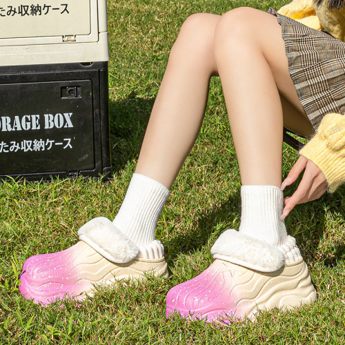 EVA 星空漸變可外穿棉拖鞋女秋冬防滑保暖厚底加絨居家外穿棉鞋 EVA 星空漸變可外穿棉拖鞋女秋冬防滑保暖厚底加絨居家外穿棉鞋