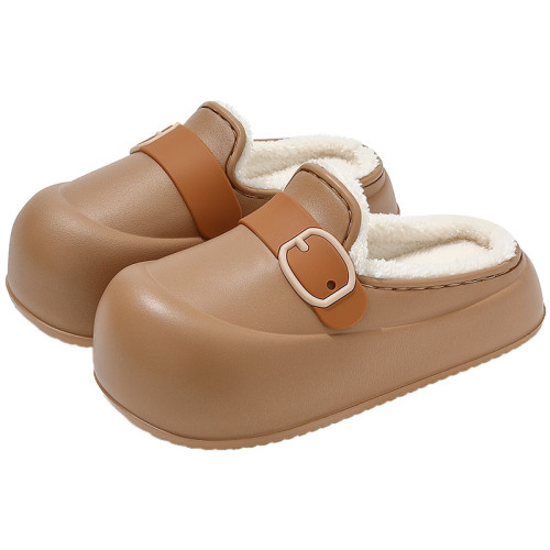 防水棉拖鞋女秋冬季外穿毛絨保暖eva厚底防滑女士半包頭棉拖 防水棉拖鞋女秋冬季外穿毛絨保暖eva厚底防滑女士半包頭棉拖