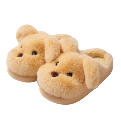 可愛小狗棉拖鞋女款冬天毛毛絨室內情侶家居防滑保暖厚底棉拖男士 可愛小狗棉拖鞋女款冬天毛毛絨室內情侶家居防滑保暖厚底棉拖男士