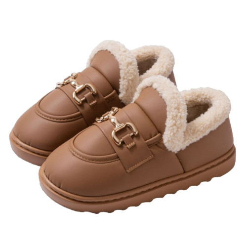 包跟棉拖鞋女款冬季一腳蹬平底豆豆鞋月子加絨保暖棉鞋孕婦樂福鞋 包跟棉拖鞋女款冬季一腳蹬平底豆豆鞋月子加絨保暖棉鞋孕婦樂福鞋